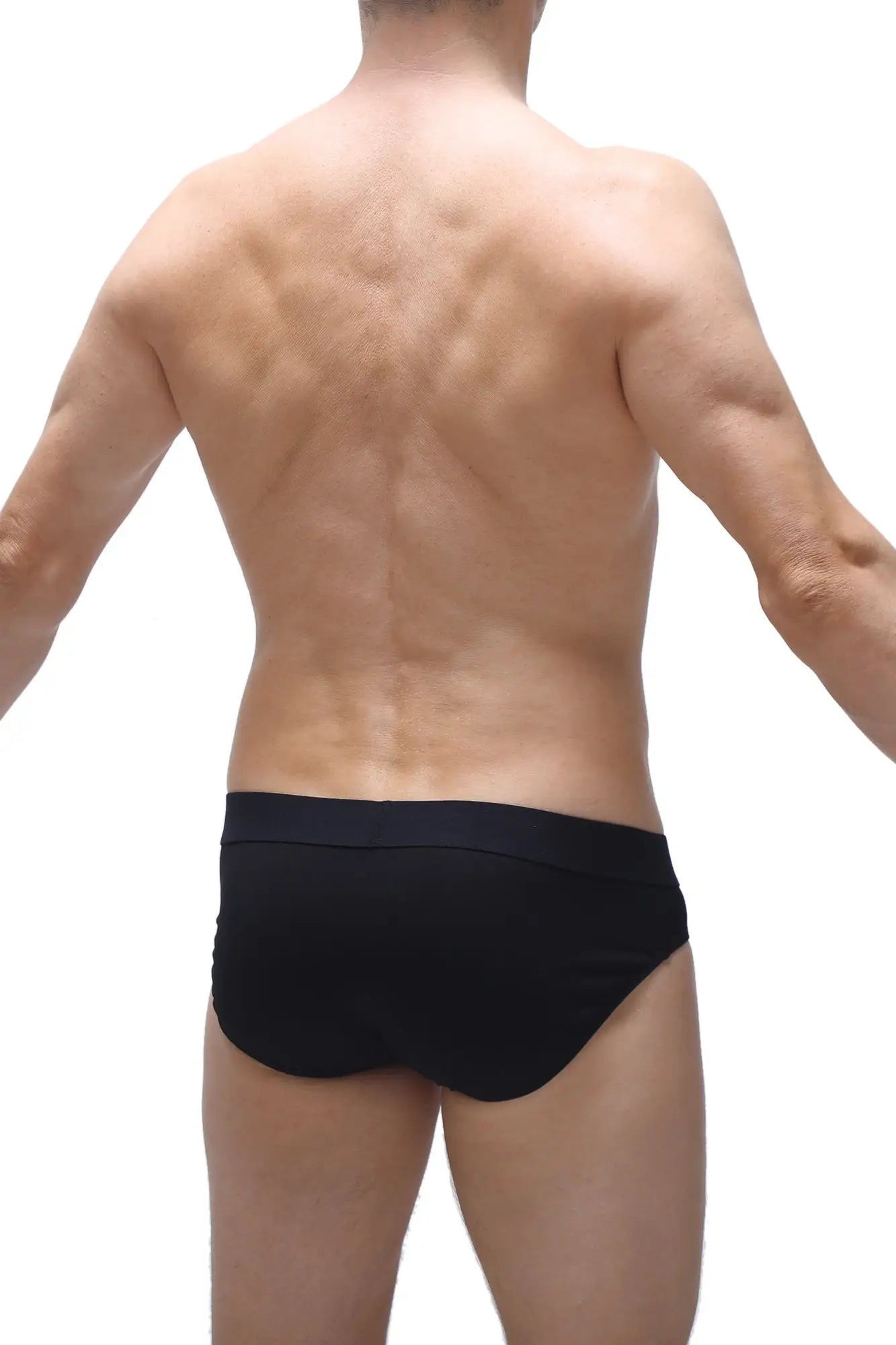 Black briefs anjouin with smooth form-fitting fabric and snug waistband ideal for comfortable everyday wear
