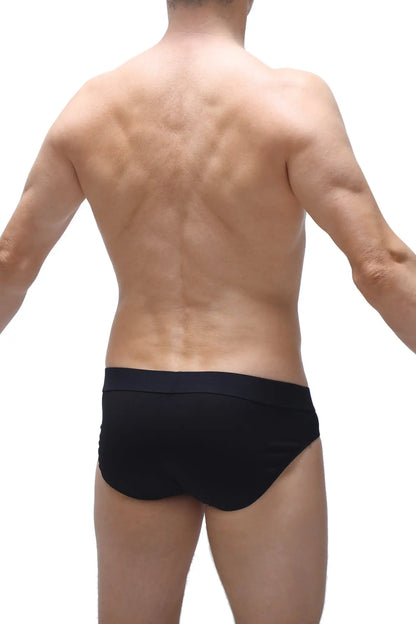 Black briefs anjouin with smooth form-fitting fabric and snug waistband ideal for comfortable everyday wear