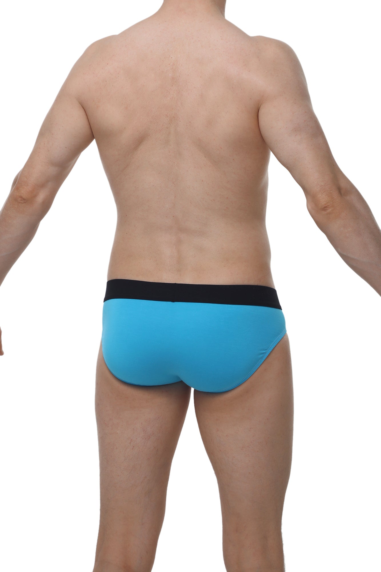 Bright blue modal briefs with a contrasting black waistband brief bertran modal blue for comfortable everyday wear