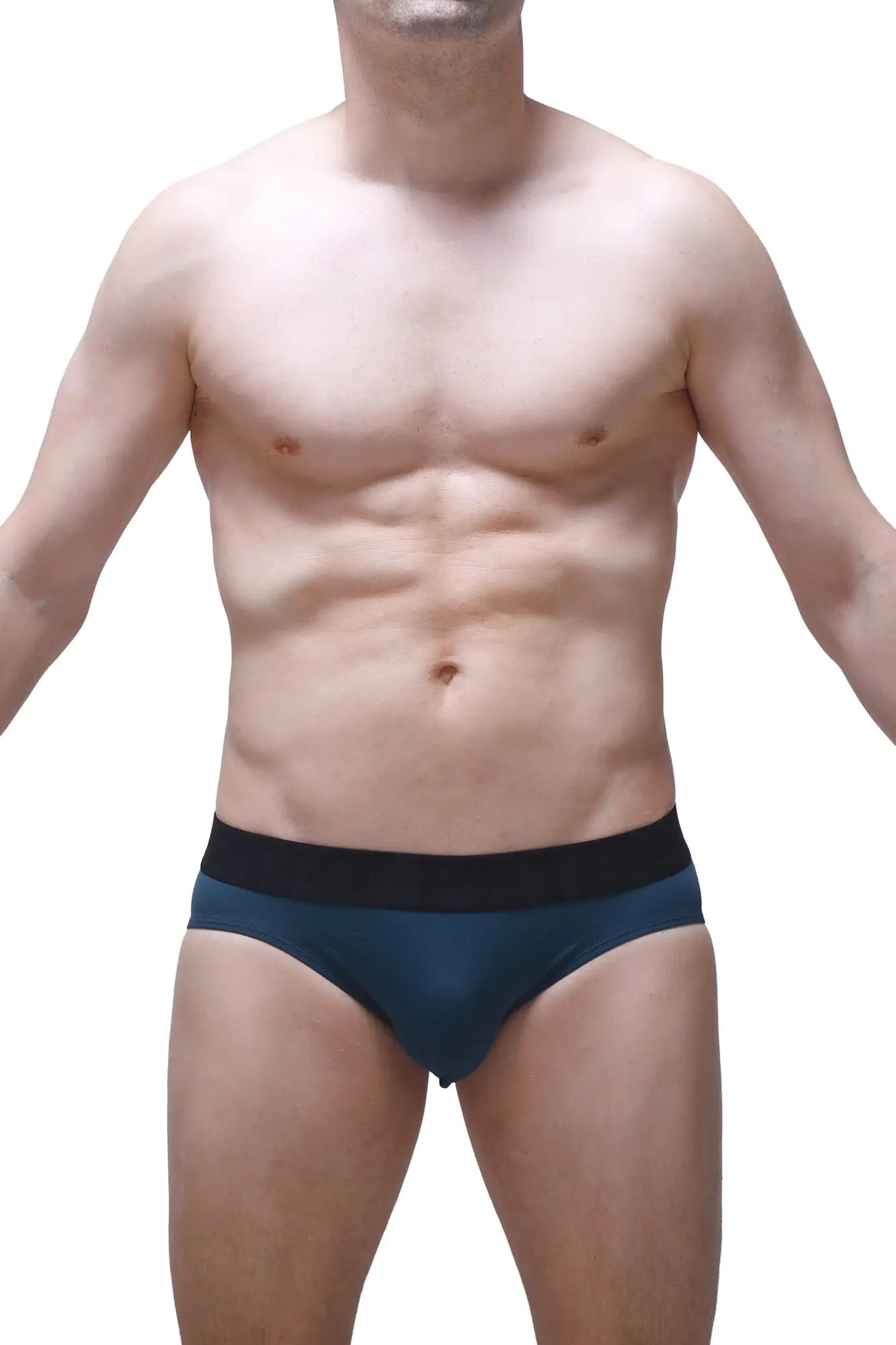 Dark blue briefs bozas blue with contrasting black waistband made from comfortable fabric for everyday wear