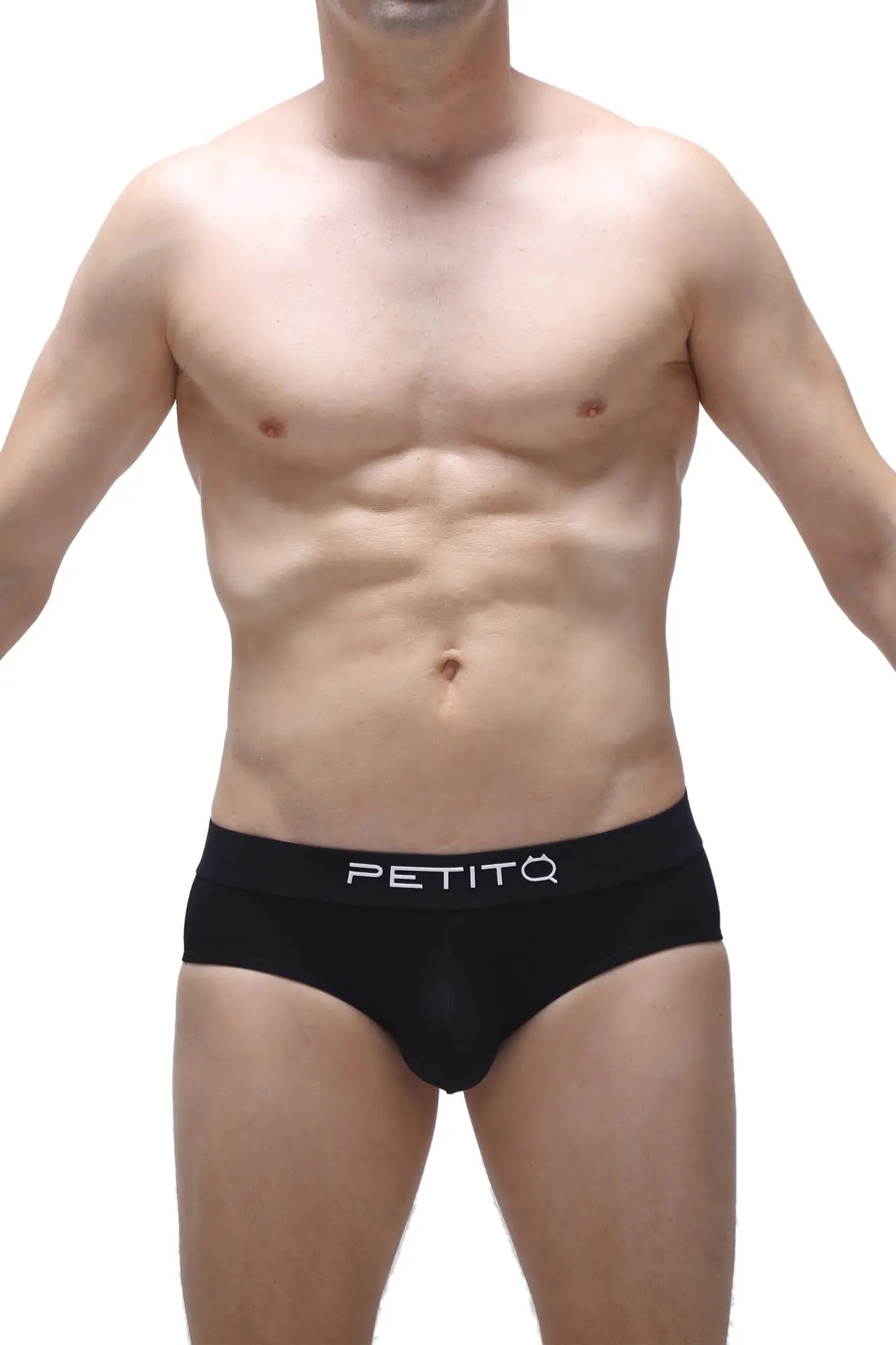 Black petitq briefs brief cernin modal black with sleek form-fitting design and subtle white branding on waistband
