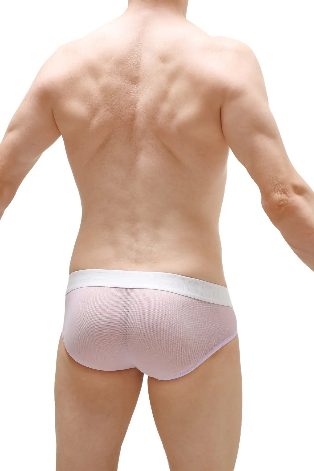 Brief dolmen net lilac light pink form-fitting briefs with a contrasting white waistband for comfortable wear