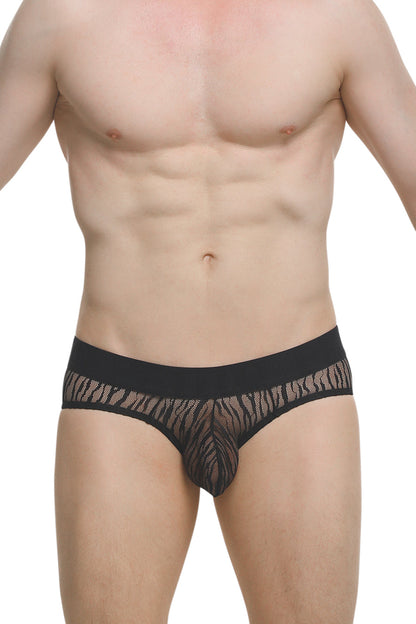 PetitQ Brief Dome Lace Savane Black