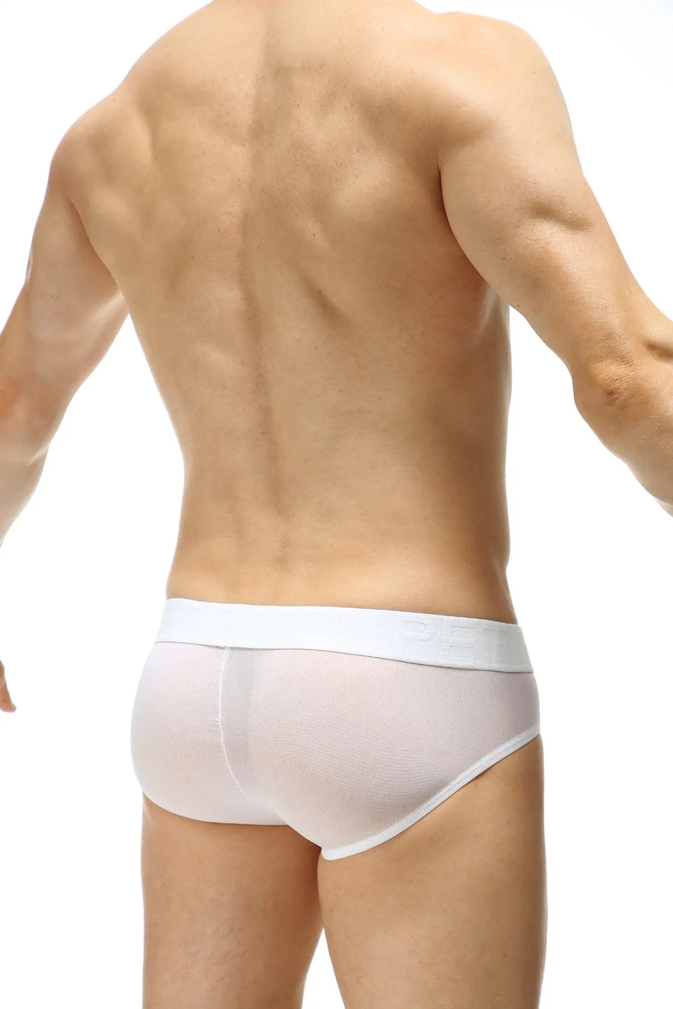White briefs brief double pouch stars with smooth form-fitting design and subtle elastic waistband