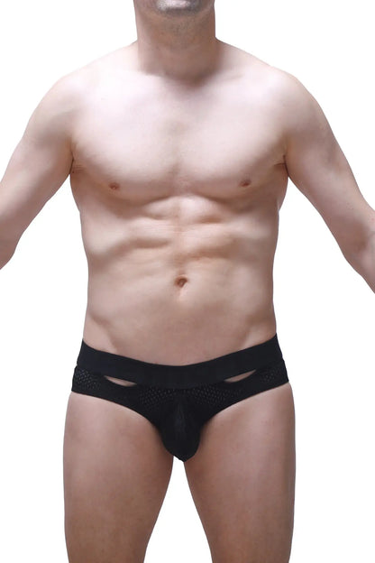 Black mesh briefs brief malans bee black with cutout design showcasing breathable and stylish lingerie detail