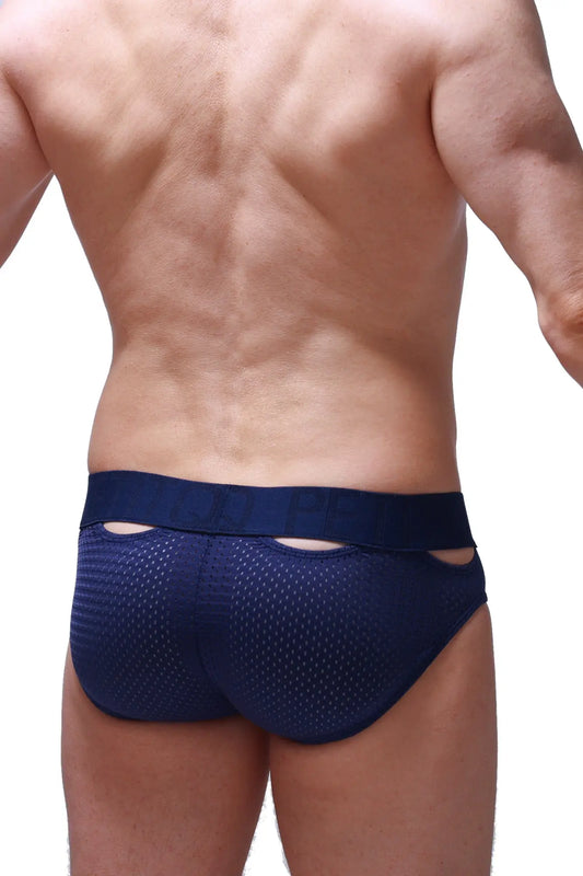 Navy blue mesh briefs brief malans bee navy with solid waistband and cutout details for breathable comfort