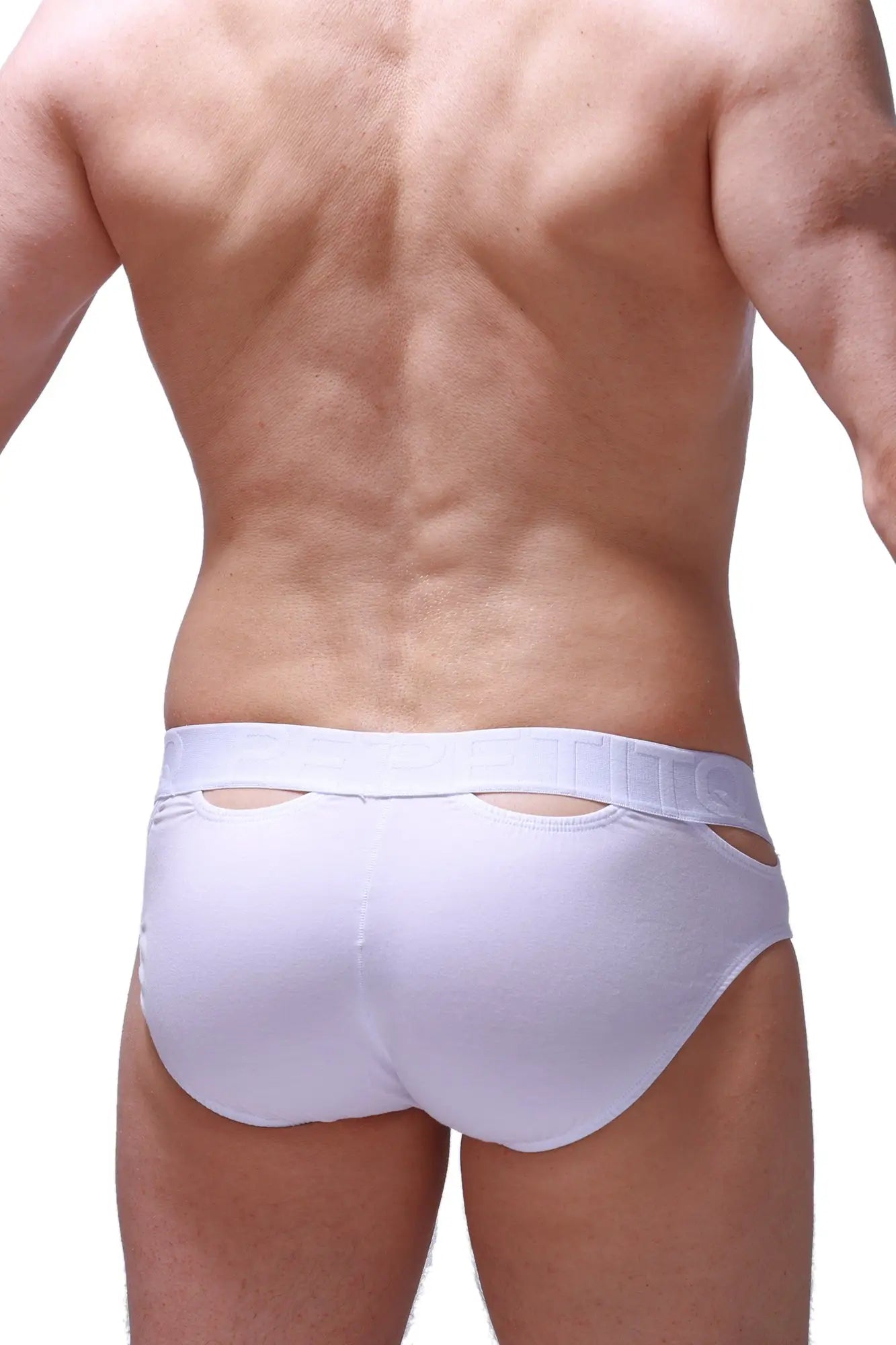 White men’s briefs malans modal with sleek form-fitting design and subtle side cutouts in white color