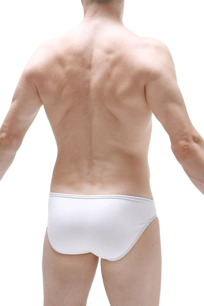 White modal briefs with a smooth form-fitting design in white for comfortable everyday wear