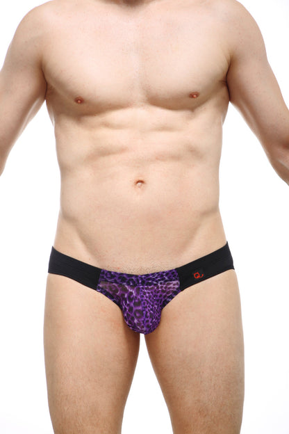 Brief Aubiac Cheetah Purple