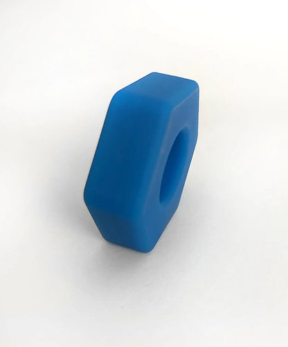 Blue silicone hexagonal nut bust a nut designed for durable grip and secure fastening in various projects