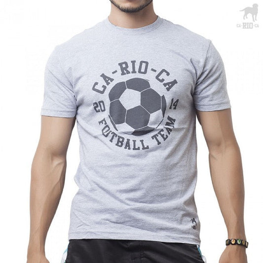 CA-RIO-CA Fußballmannschaft, kurzärmliges T-Shirt, Grau, CRC-A203125, Größe M