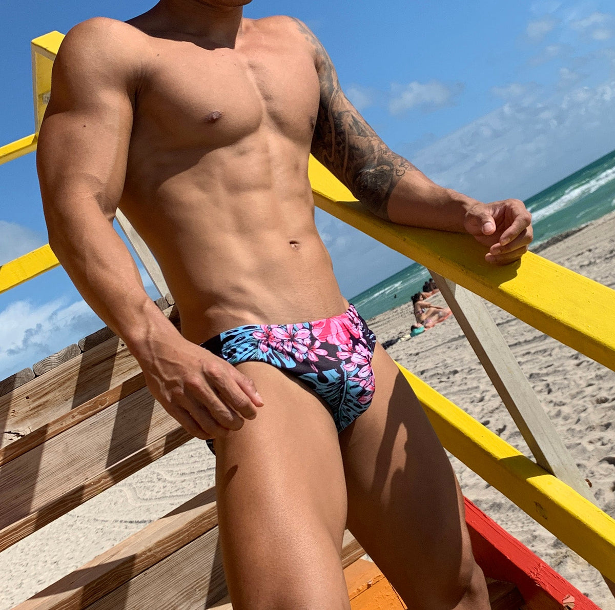 Maris Equi Floral Men's Swim Briefs