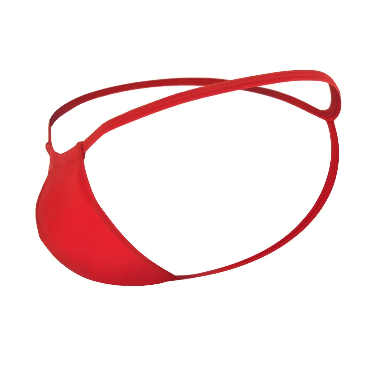 Red candyman 9586x thong made of smooth elastic fabric with a form-fitting minimalist design shown from the back