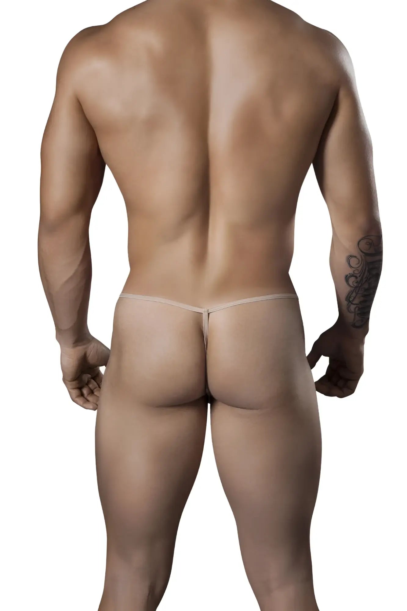 Beigecolored Candyman 99246 thong with a sheer, thin, minimalist design for comfortable everyday wear