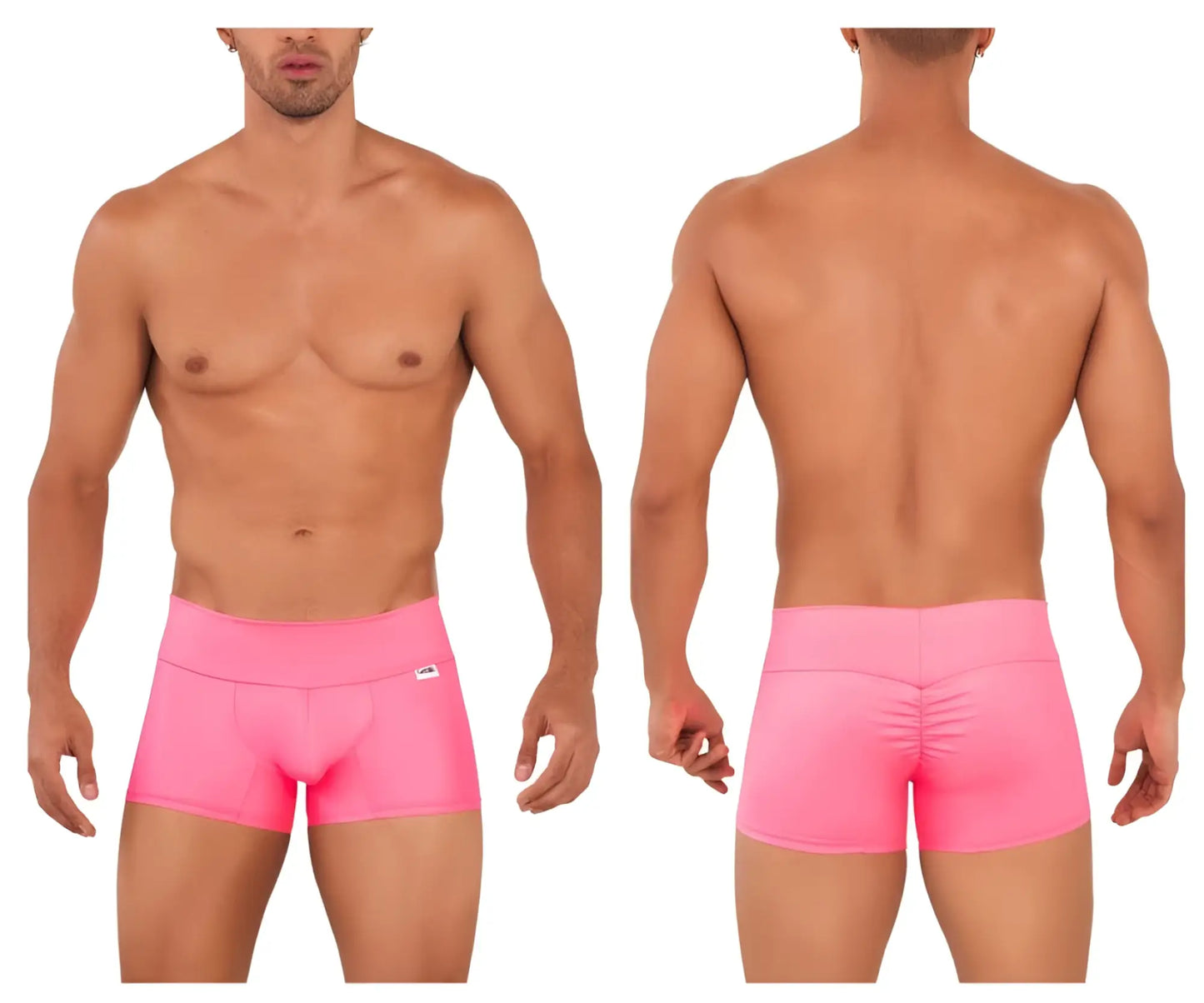 Bright pink CandyMan 99729 Work-N-Out trunks mens briefs with smooth stretchy fabric and contoured design