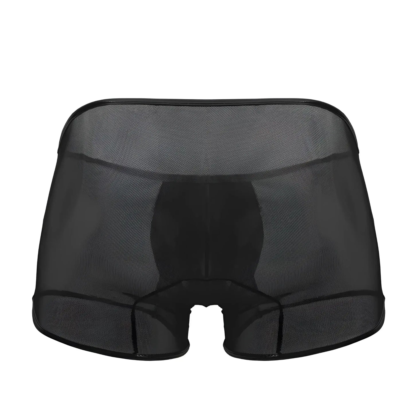 CandyMan 99737 mesh trunks in black featuring sheer breathable mesh fabric with reinforced seams for comfort and support