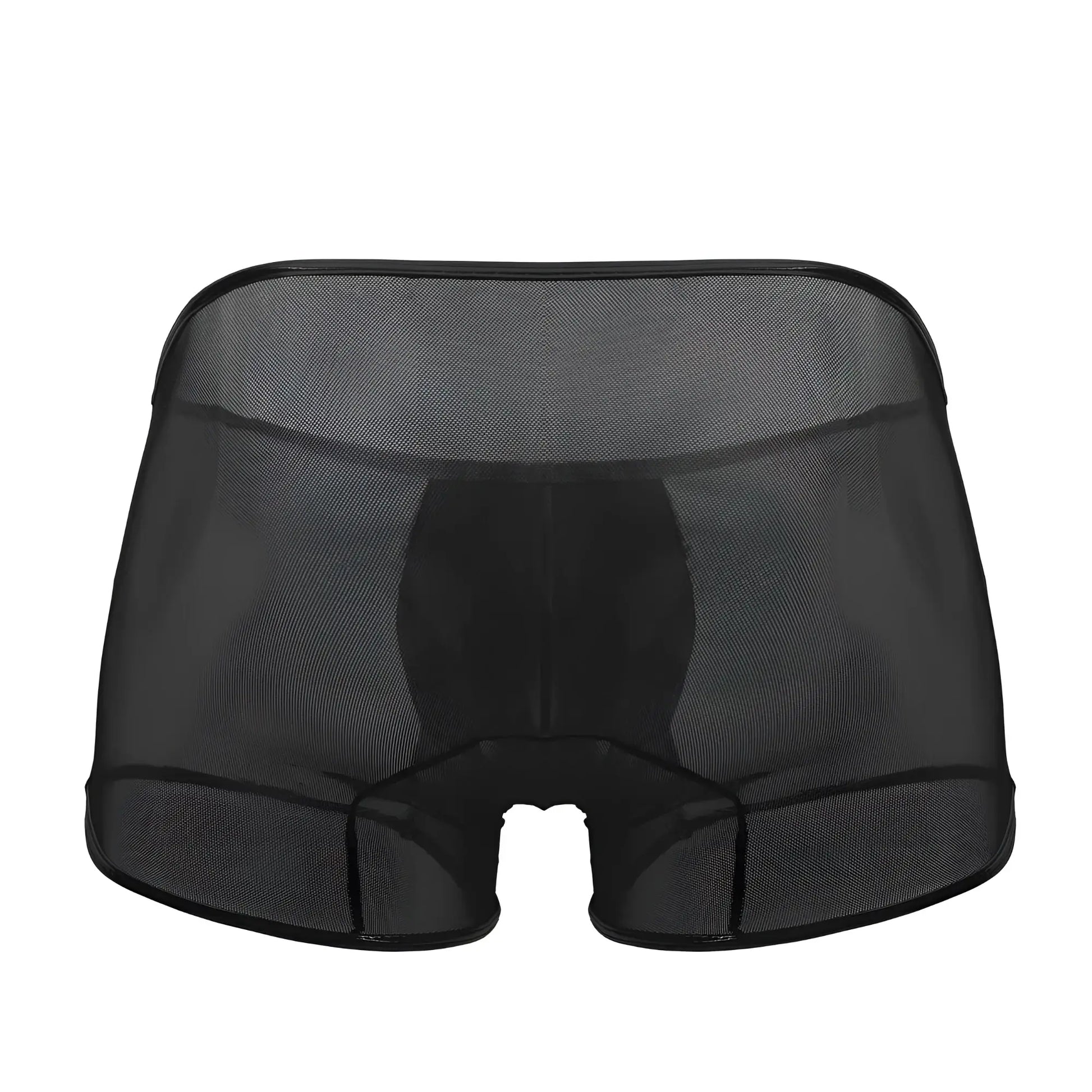 CandyMan 99737 mesh trunks in black featuring sheer breathable mesh fabric with reinforced seams for comfort and support