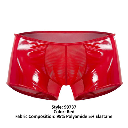 Red shiny polyamide candyMan 99737 mesh trunks with breathable mesh panel design for comfortable wear
