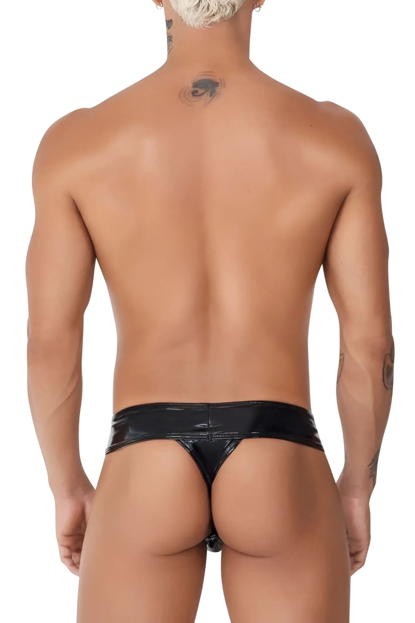 Black patent leather thong candyMan 99742 gloss thong with sleek glossy finish and narrow waistband