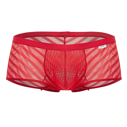Red mesh briefs candy man 99790 with diagonal pattern and elastic waistband in vibrant red color
