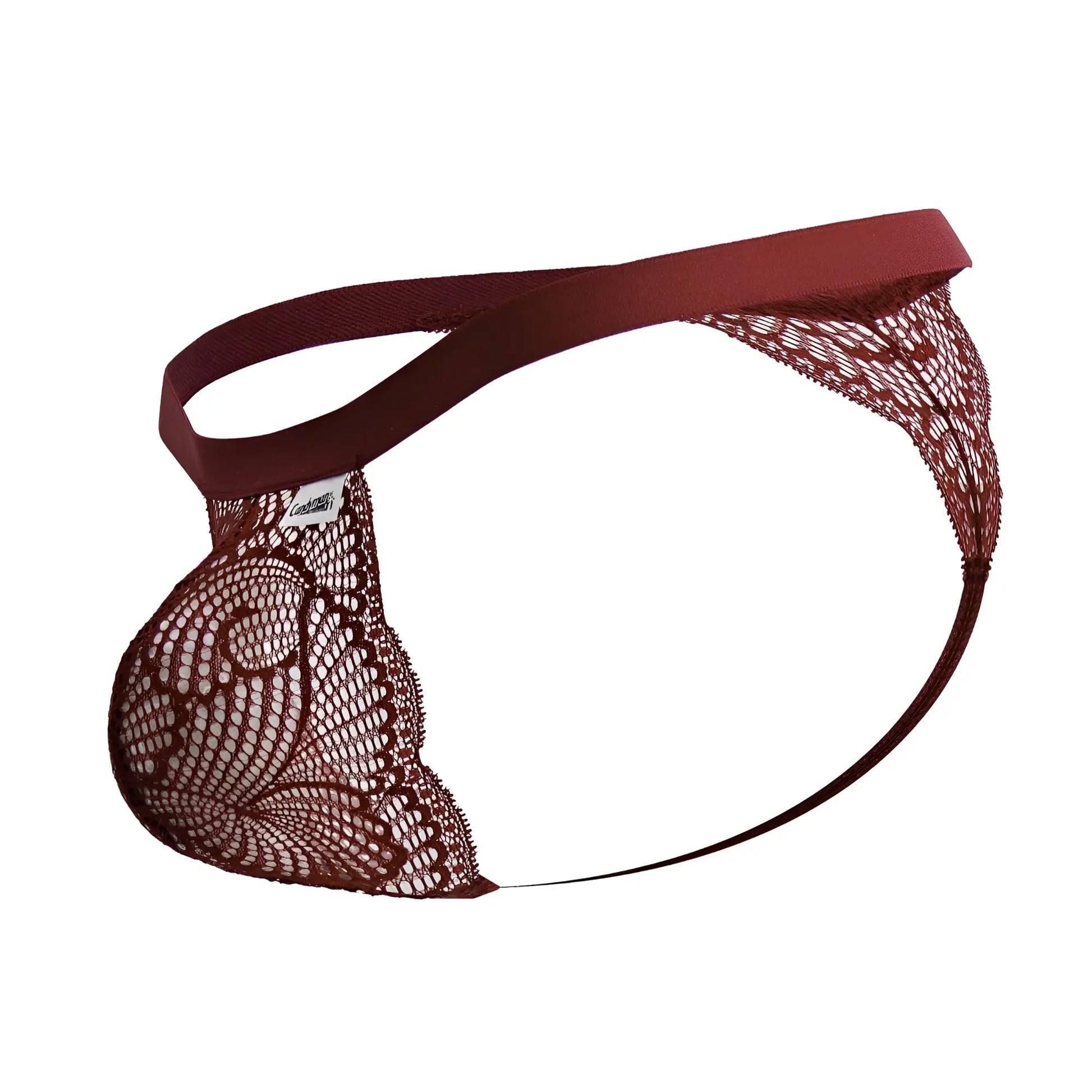 Maroon lace thong candyMan 99823 lace thongs color wine with delicate intricate pattern and smooth elastic waistband