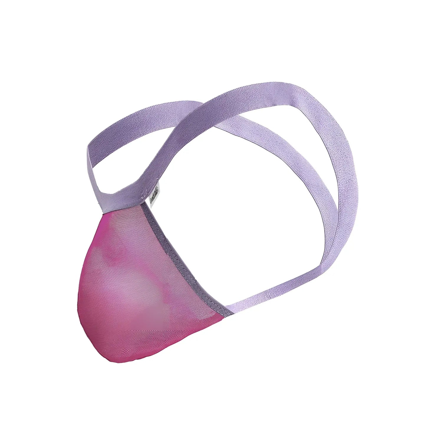 A lavender and pink mesh face mask with elastic straps from candyman 99841 mesh thongs color hot pink collection