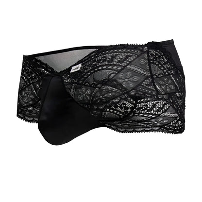 Black lace briefs with a satin-covered pouch candyMan 99863 lace briefs color black for stylish lingerie wear