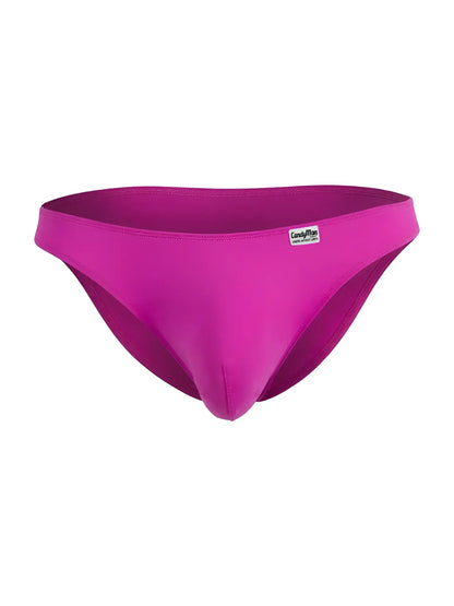 Vibrant fuchsia candyman 99928 bikini swim trunks with sleek form-fitting design and smooth fabric in magenta
