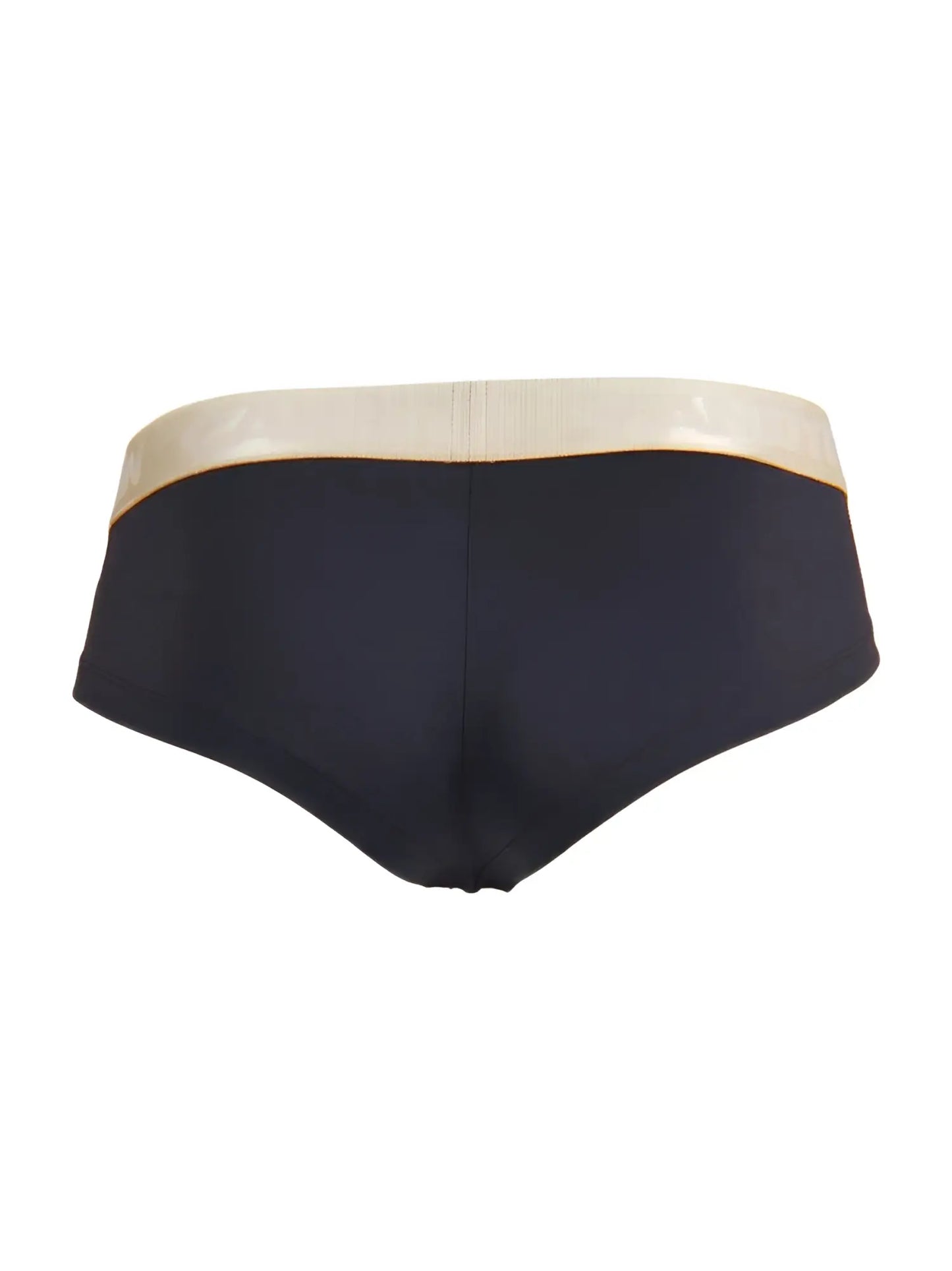 Black briefs with contrasting beige elastic waistband candyMan 99932 briefs color black-gold for comfortable wear