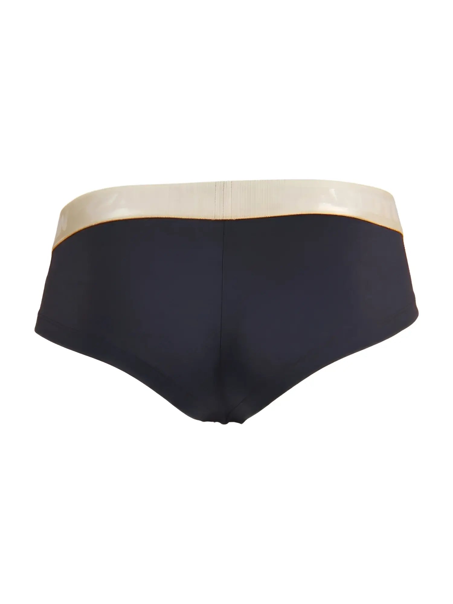 Black briefs with contrasting beige elastic waistband candyMan 99932 briefs color black-gold for comfortable wear