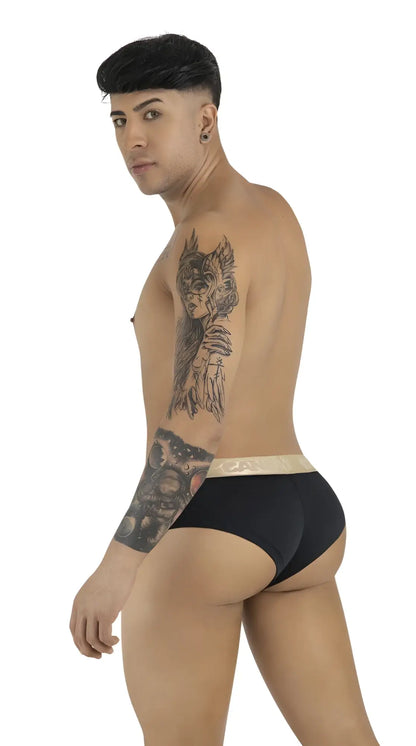 CandyMan 99932 black briefs with beige waistband made of soft fabric for comfortable everyday wear