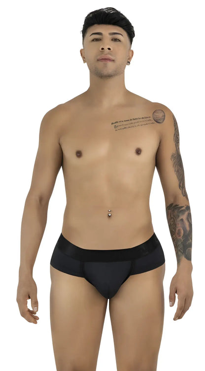 Black candyman 99932 briefs with smooth form fitting design and slightly elastic waistband for comfortable wear