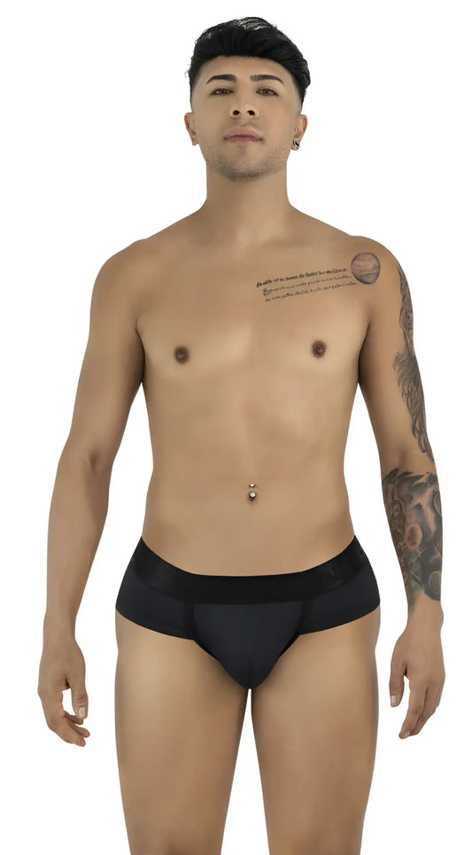 Black candyman 99932 briefs with smooth form fitting design and slightly elastic waistband for comfortable wear