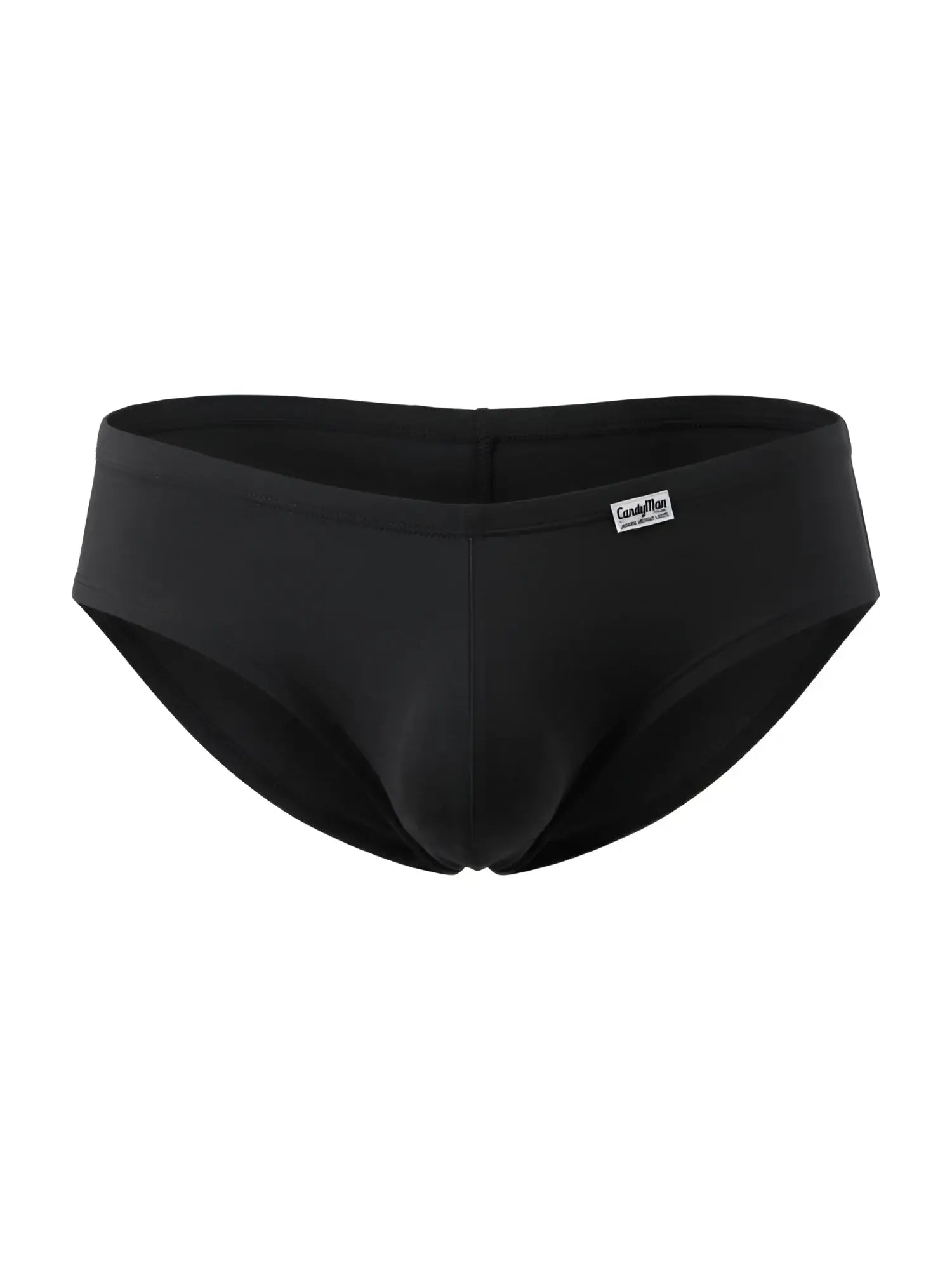 Black CandyMan 99943 trunks with a contoured pouch and a small brand label on the waistband.