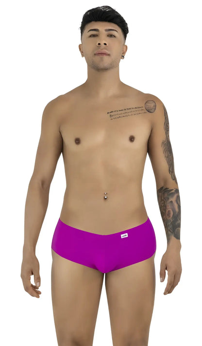 CandyMan 99943 magenta trunks in a low-rise, fitted style with a small logo tag on the front hip.