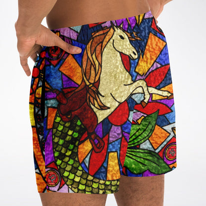 Maris Equi Stained Glass Seahorse Men's Swim Shorts