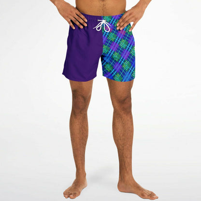 Maris Equi Blue Tartan Men's Swim Shorts