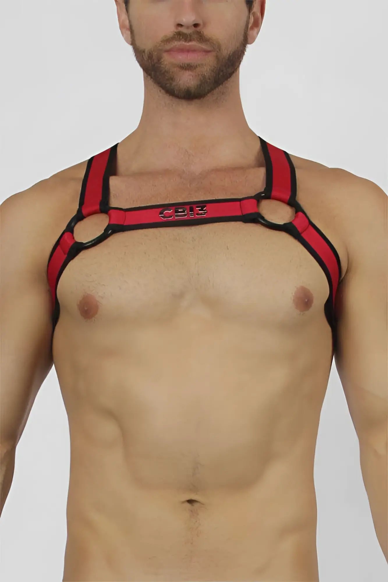 Red and black CellBlock 13 Bandit harness size S with a bold structured design for secure wear