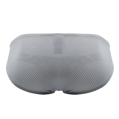 Gray mesh briefs clever 0535-1 kroma bikini with textured breathable fabric for comfortable wear