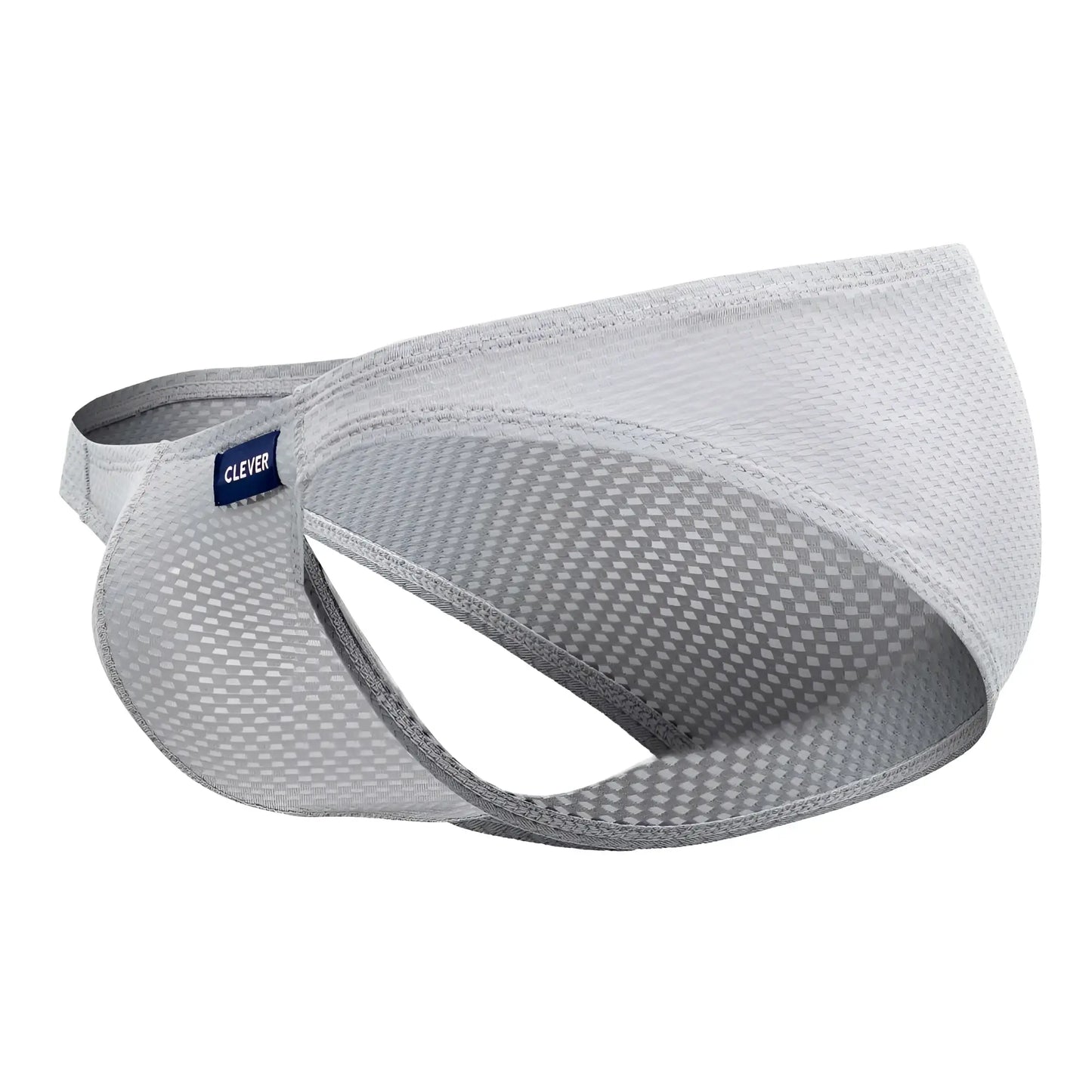 Gray mesh visor with subtle checkered pattern and branded tag from clever 0535-1 kroma bikini color gray product