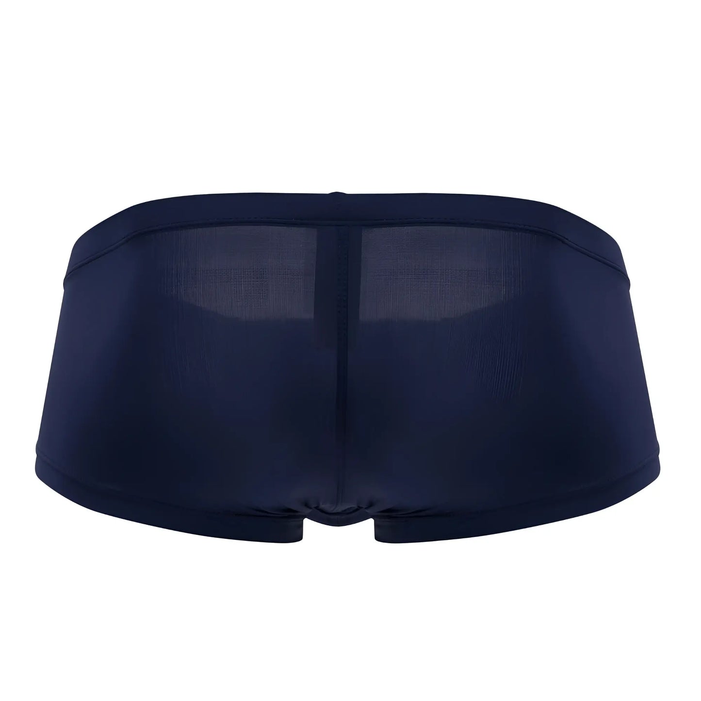 Navy blue clever 0872 latin trunks sheer mesh briefs with smooth stretchy fabric and a central seam