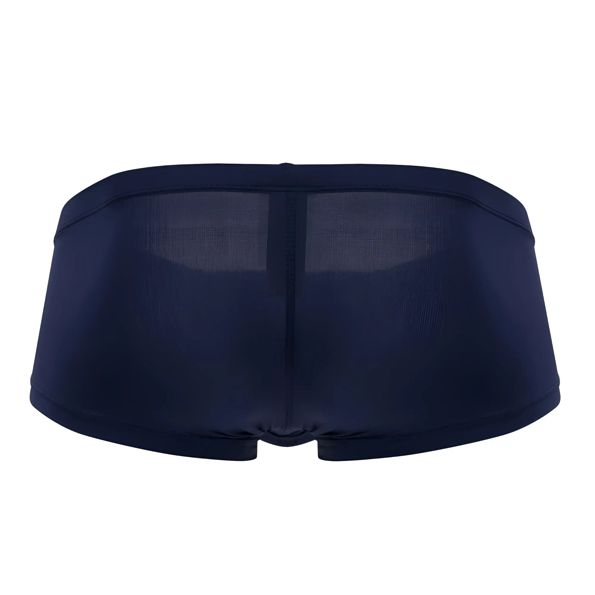 Navy blue clever 0872 latin trunks sheer mesh briefs with smooth stretchy fabric and a central seam