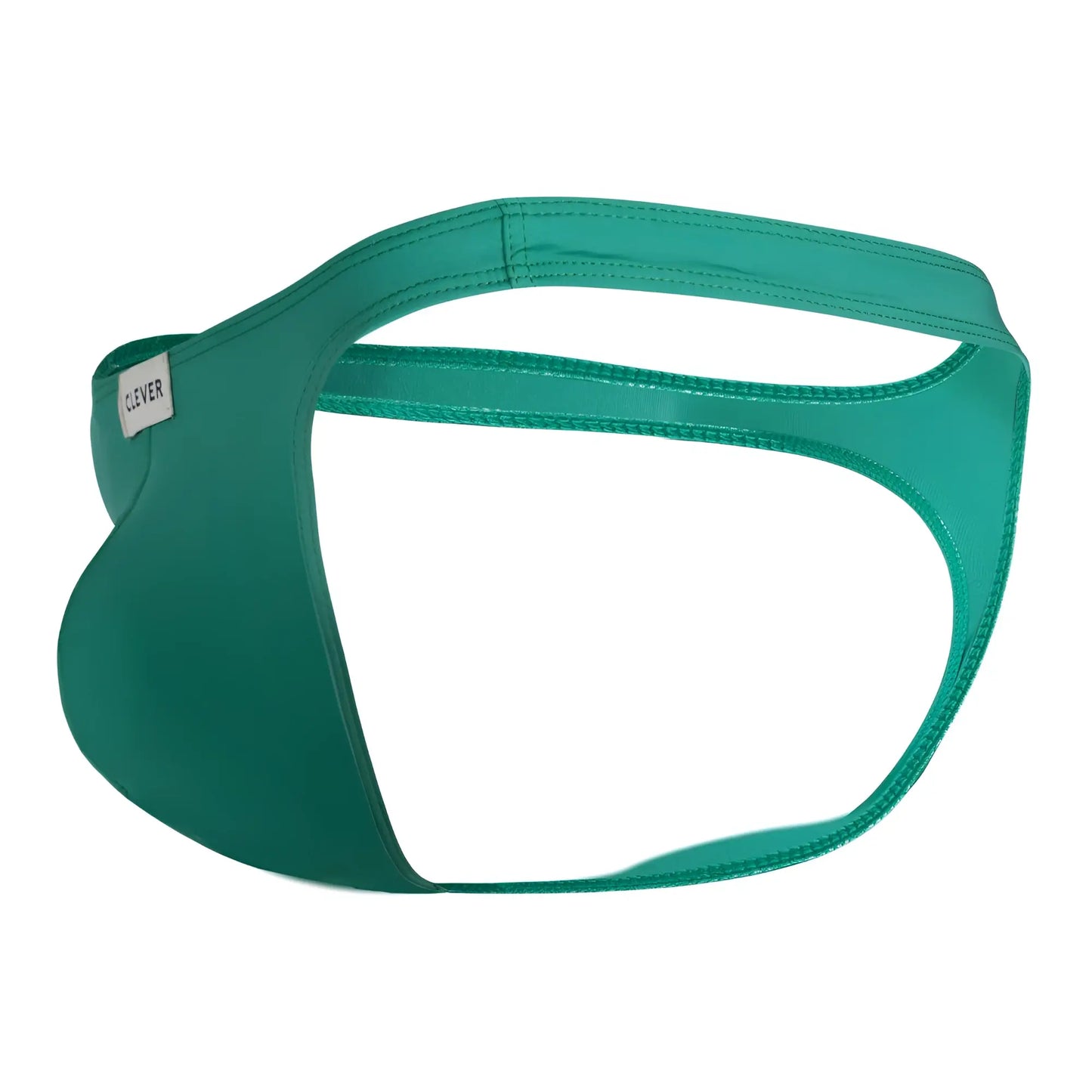 Teal-colored sleek men’s briefs from clever 100007 3pk australian latin thongs with smooth fabric and visible stitching