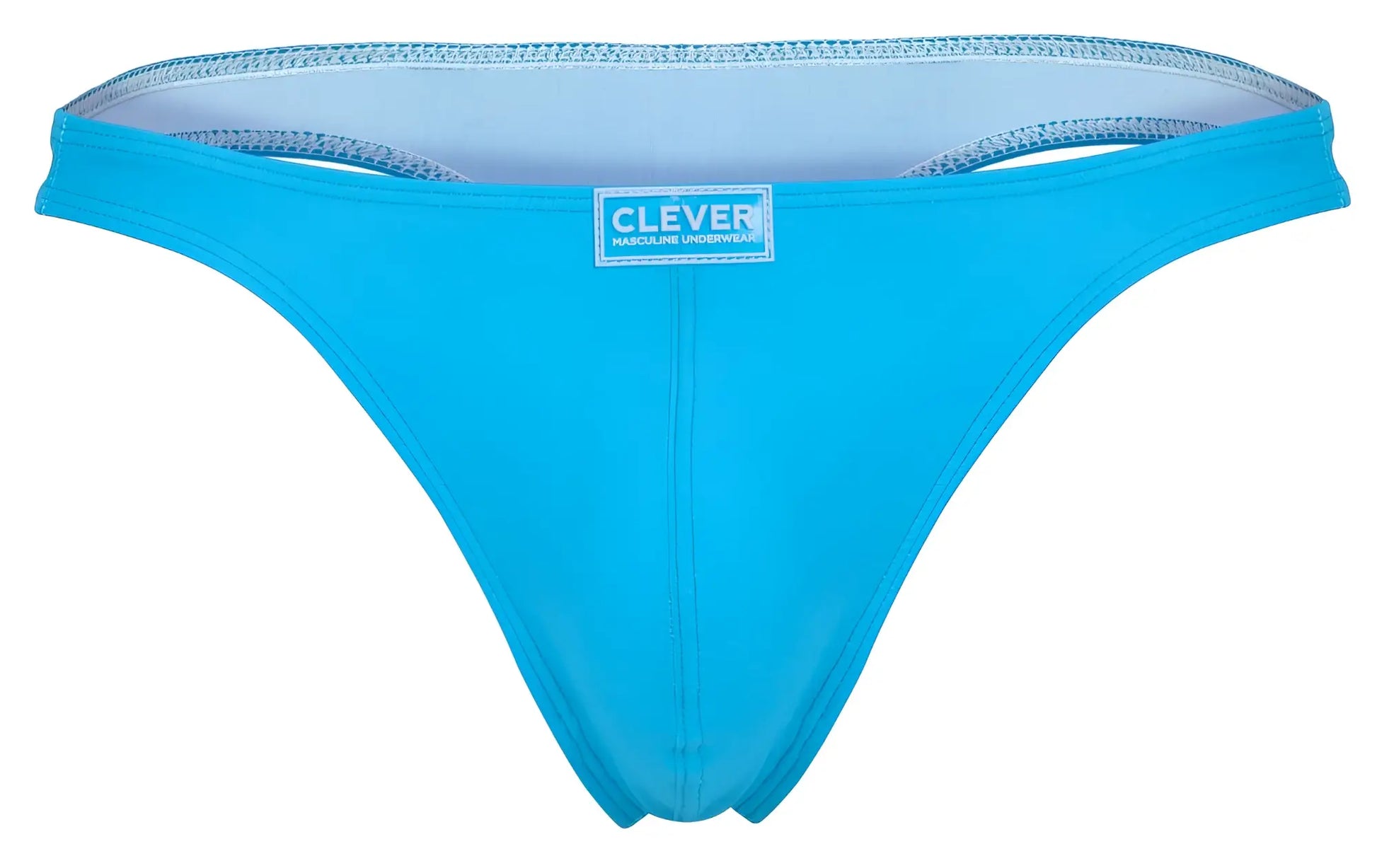 Bright blue seamless thong by clever masculine underwear from the clever 10009 7PK pride thongs multi-colored set