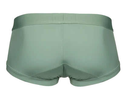 Clever 1306 tribe trunks green men’s brief with sleek sage green fabric waistband and tailored seams