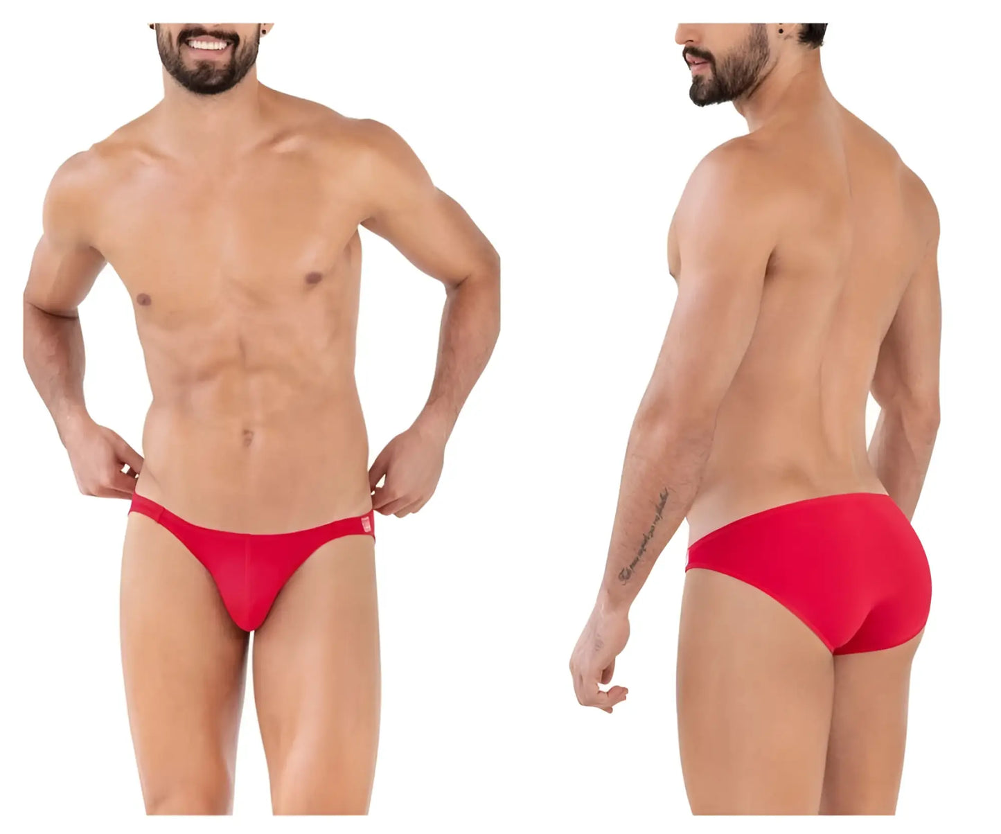 Red men’s clever 1608 beatnik bikini briefs with snug fit smooth fabric in vibrant red color
