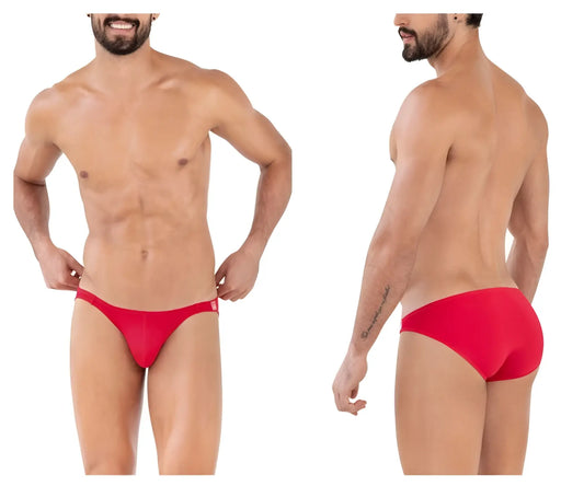 Red men’s clever 1608 beatnik bikini briefs with snug fit smooth fabric in vibrant red color