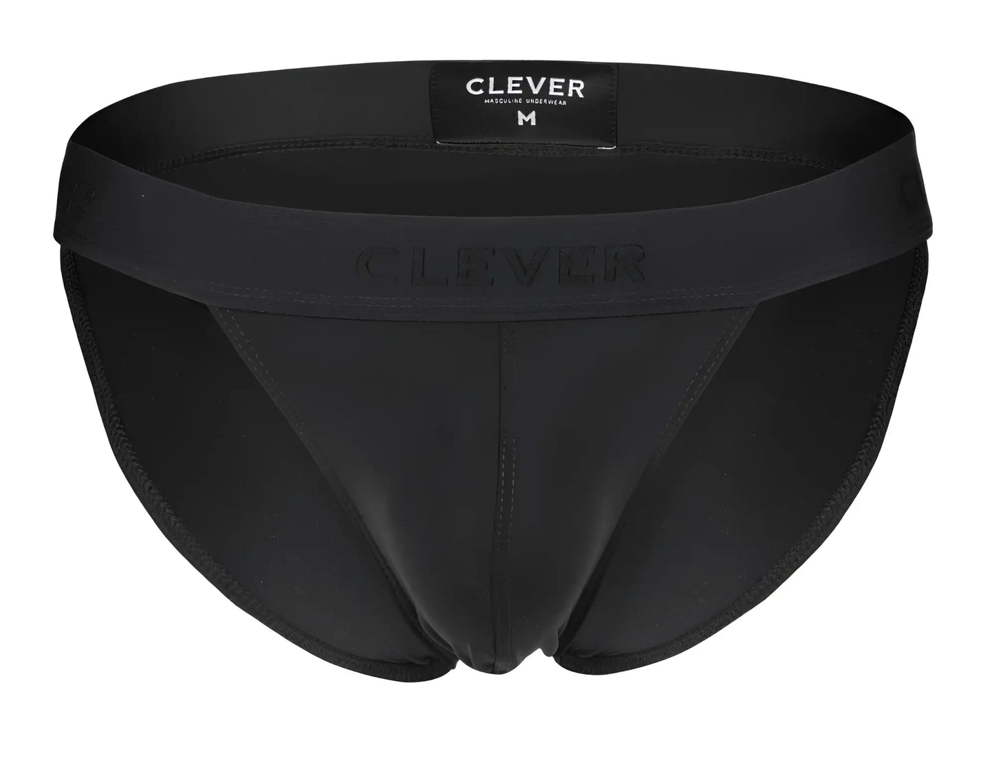 Clever 1627 deseo bikini black briefs with sleek form fitting design and subtle branded waistband for men