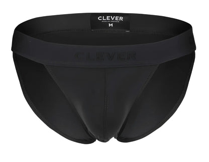 Clever 1627 deseo bikini black briefs with sleek form fitting design and subtle branded waistband for men