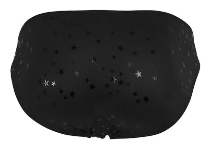 Black clever 1633 illusion bikini with subtle silver and black star pattern swimwear for stylish beachwear